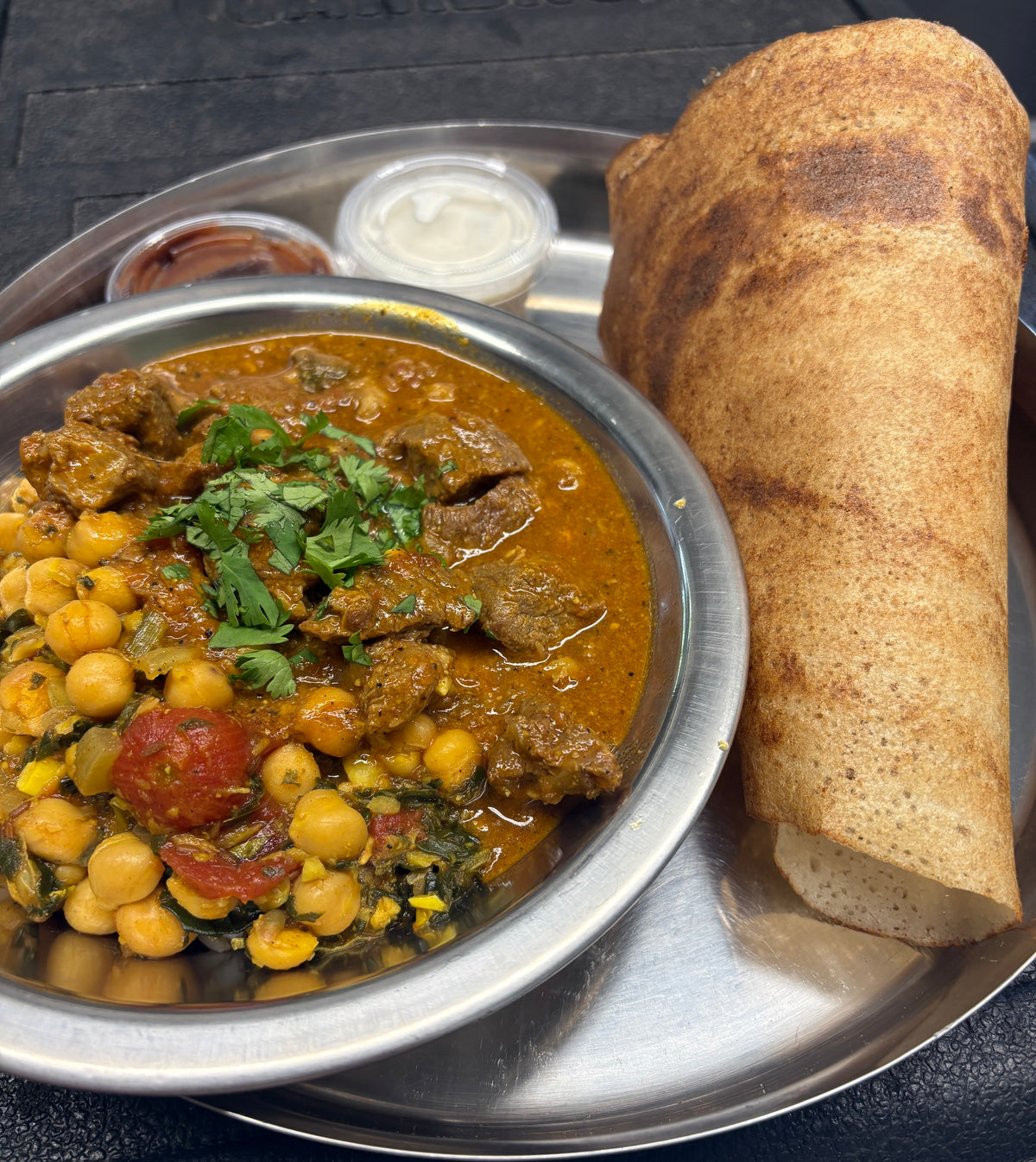 Erika's Thali- Protein, Dosa, Salad, Veg