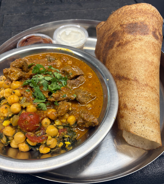 Erika's Thali- Protein, Dosa, Salad, Veg